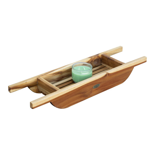 EcoDecors FreeStanding Teak Bath Caddy & Reviews Wayfair